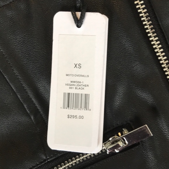 WeWoreWhat Moto Vegan Leather Jumpsuit Sizes XS NWT - Picture 15 of 15